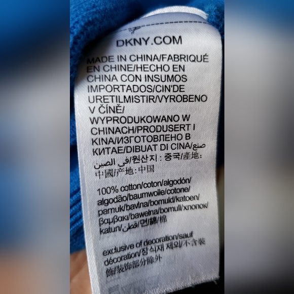 🥳🥳❄❄HOST PICK🥳🥳❄❄DKNY Colourblock Quarter-Zip Cotton Sweater XL - Picture 5 of 6